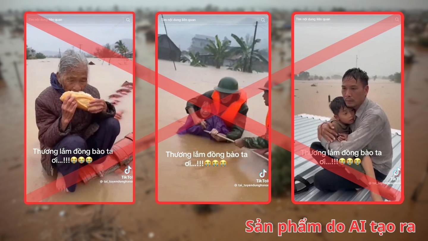 Tăng cường xử lý video AI giả mưa bão, thiên tai để câu view trên mạng xã hội